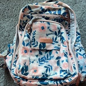 Ju-Ju-Be Floral Backpack for Women - Pink and Blue